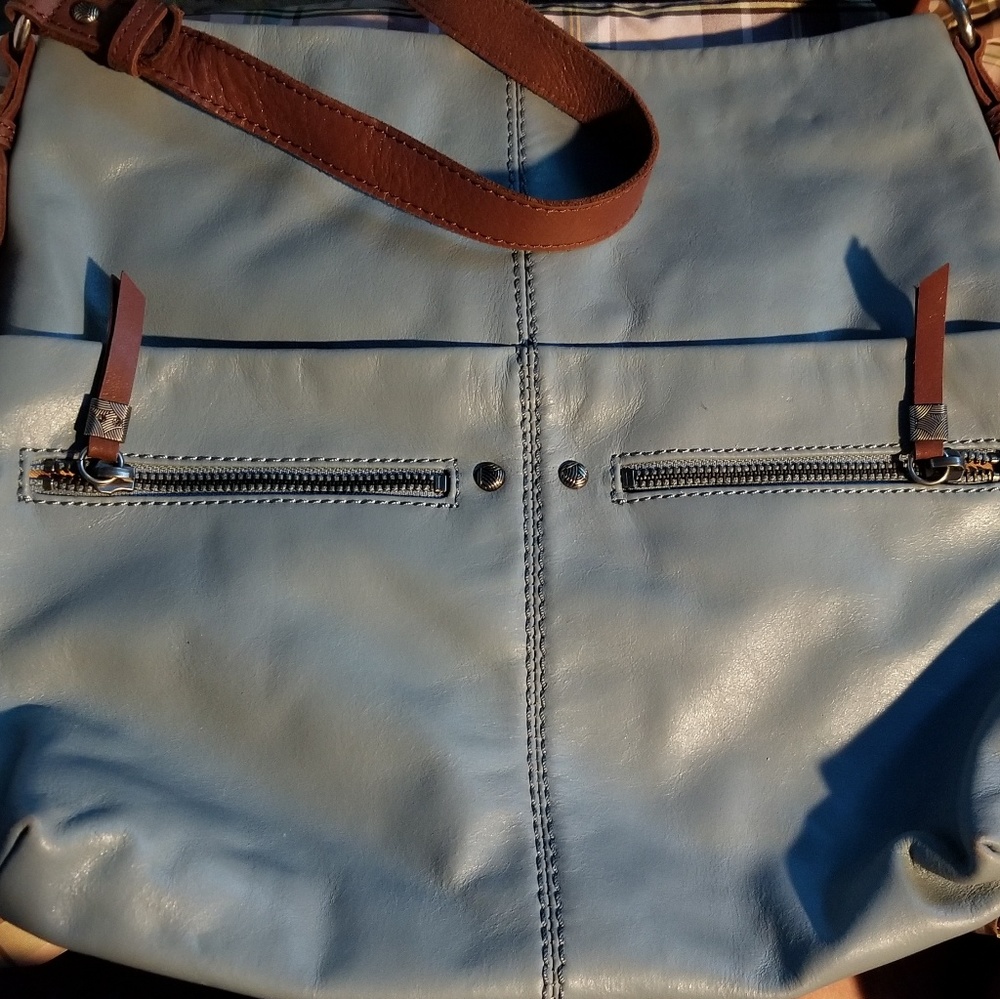 The Sak Gorgeous Soft Sided Leather Blue